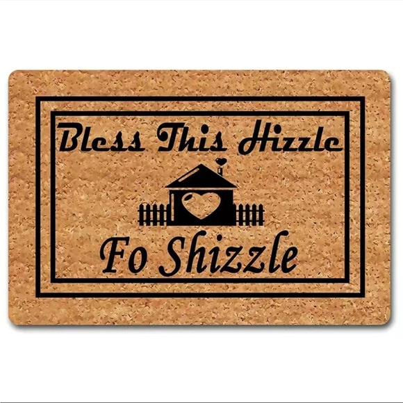 Bless This House Doormat Cork Look Rubber Backed - Picture 2 of 5